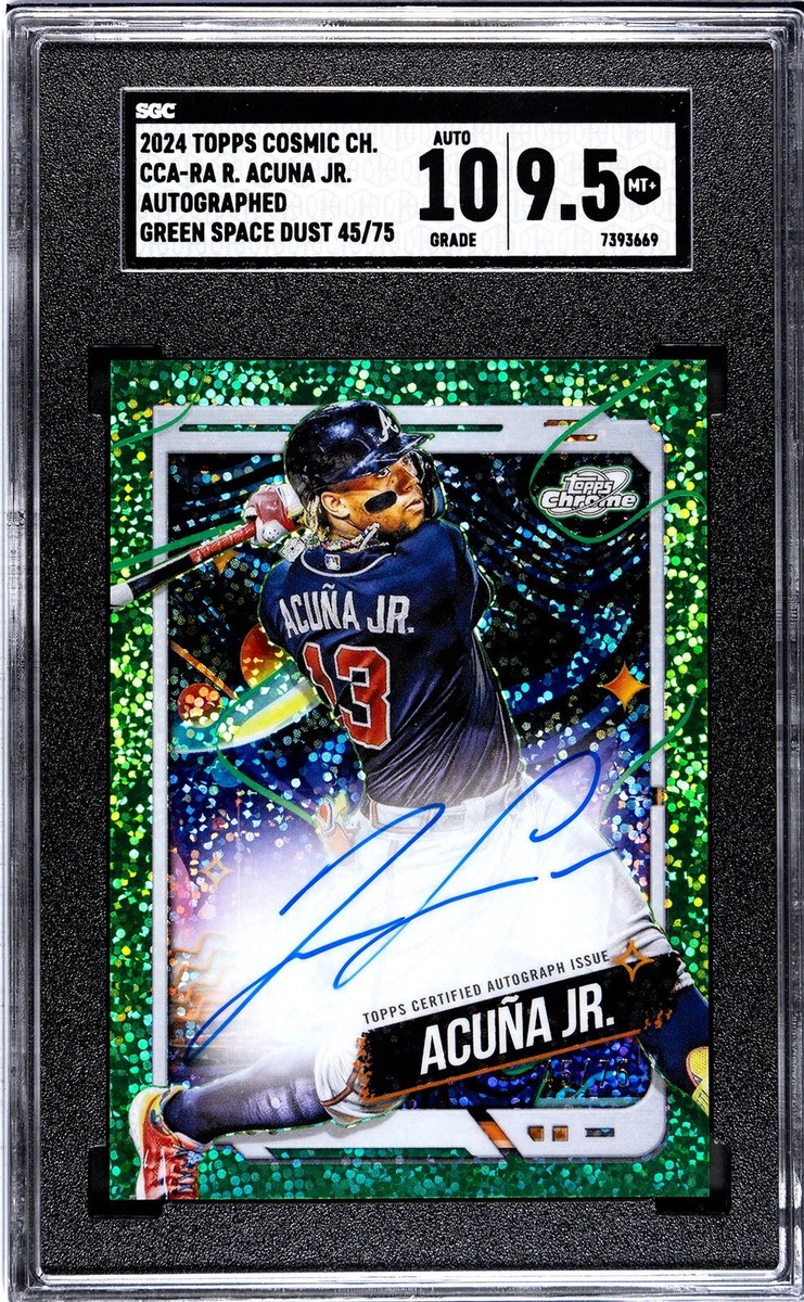 2024 Topps Cosmic Chrome Auto Ronald Acuna Jr. /75 Green Space