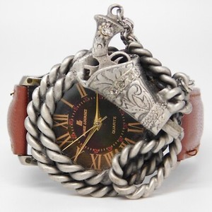 Montre Femme Vintage Marie Lourdes - Boîtier Or Jaune, Cadran Or, Bracelet Cuir Grain Autruche - Occasion