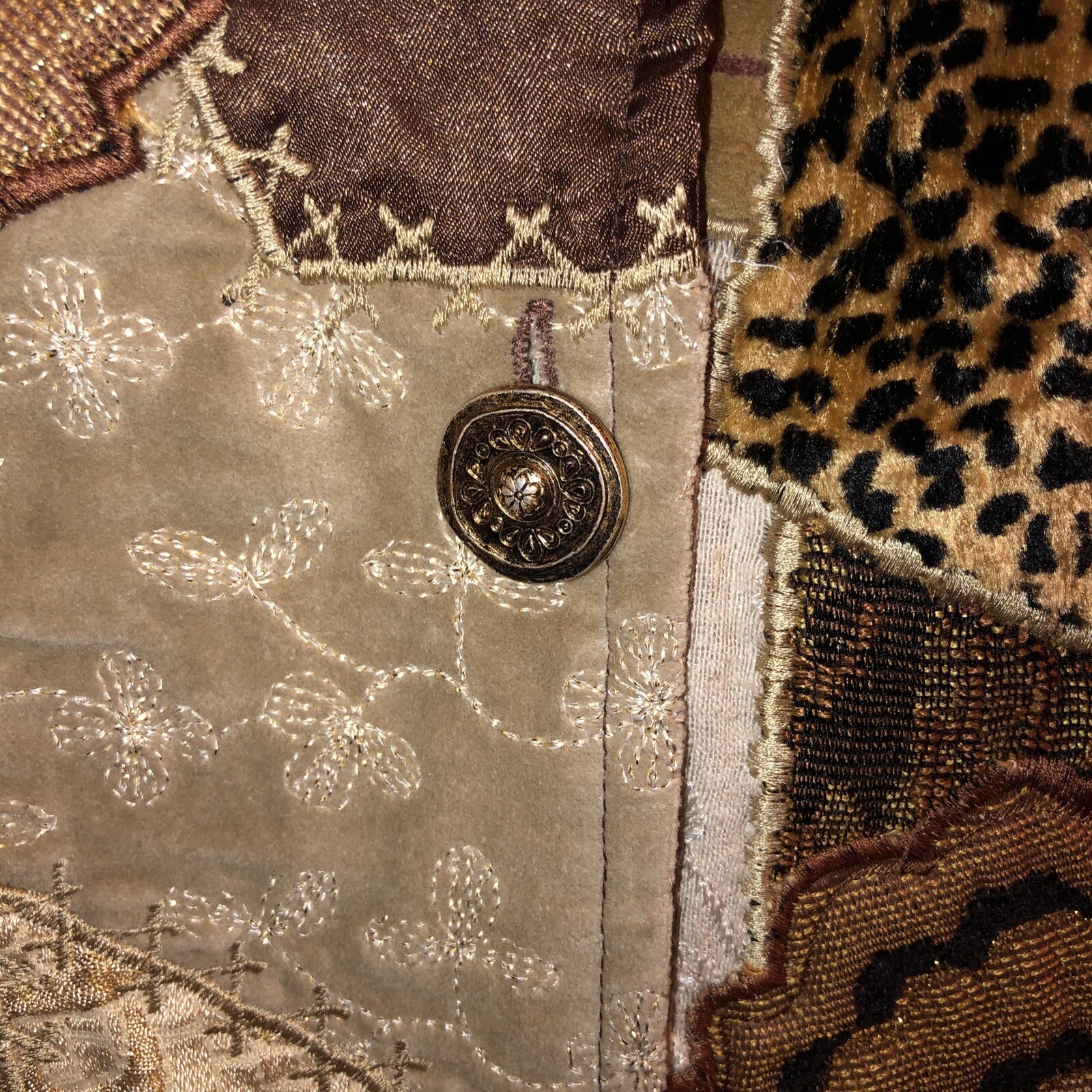 Indigo Moon Tapestry Patchwork Embroidered Mixed … - image 7