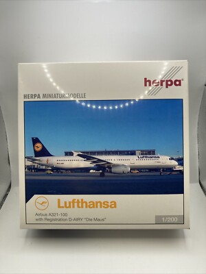 21852/ Herpa 1:200 Lufthansa Airbus A321-100  Art.-No. 550420 D-AIRY  Die Maus 