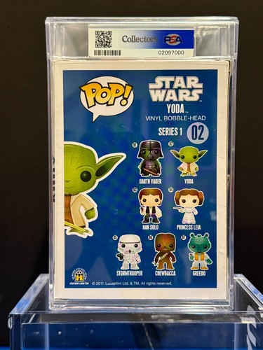 Star Wars Yoda 02 - OG Blue Box 2012 Funko Pop PSA 8 graded NM-MT 02097000 - Bild 3 von 6