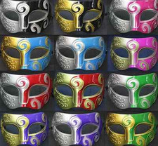 MENS HALF FACE VENETIAN PRINCE MASQUERADE PARTY BALL MASK FANCY DRESS ACCESSORY