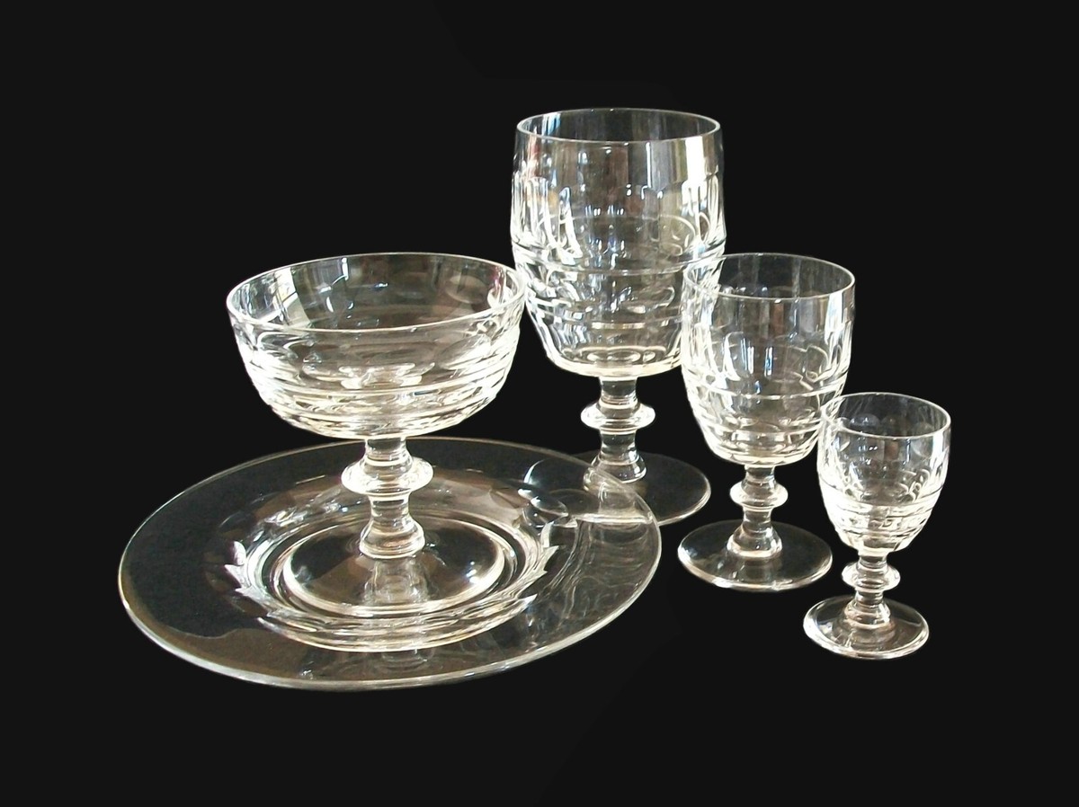 VAL ST. LAMBERT - Blarney - 62 Pieces Crystal Stemware - Belgium