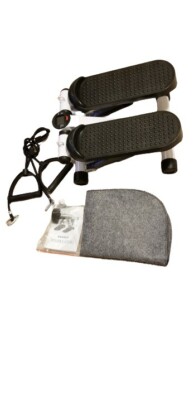 Under Desk Elliptical Stepper with Resistance Bands and Nonslip Mat