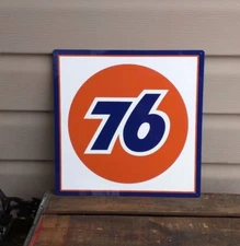 UNION 76 Metal Sign Service Station oil Advertisng Racing Gas Pump 12x12 50120