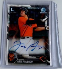 2016 Bowman Chrome #BCAP-JA Jonah Arenado Prospects Autographs