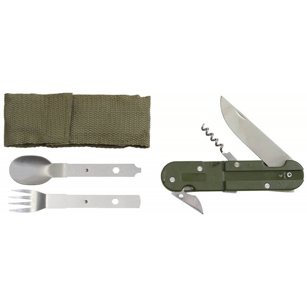 Mfh Essbesteck 3 Teilig Klappbar Messer Gabel LöFfel Outdoor Besteck Camping-image