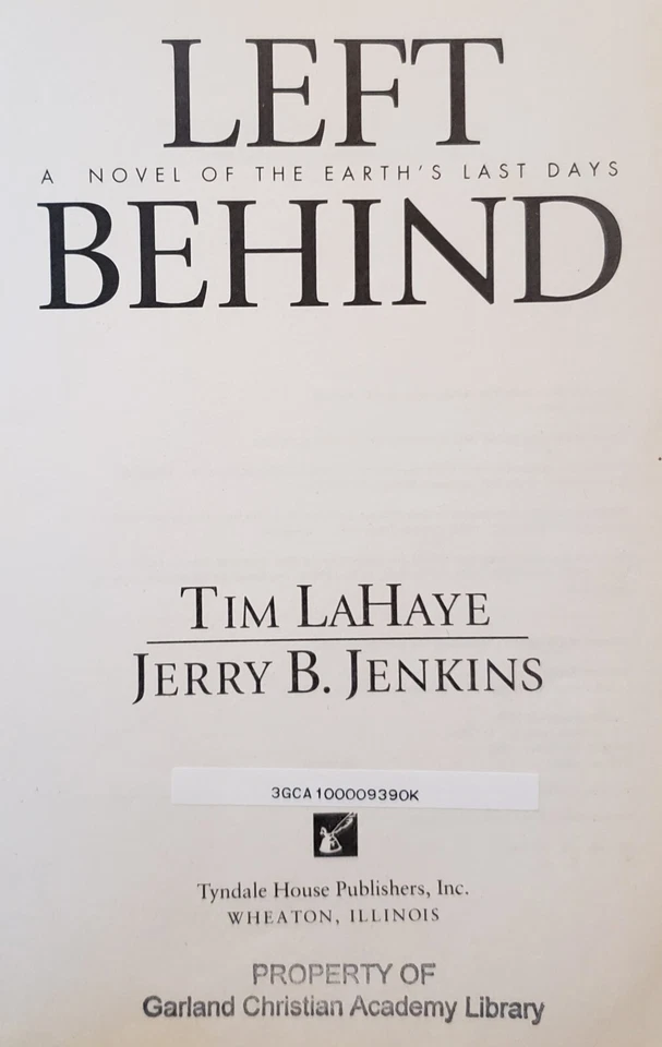"Left Behind" LaHaye & Jenkins 1995 1stEdition Paperback Collectible  - Image 3 of 4
