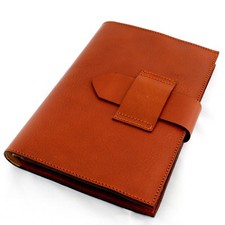 Porta Agenda Pelle Vera Cuoio Marrone A5 Organizer Made In Italy Artigianale