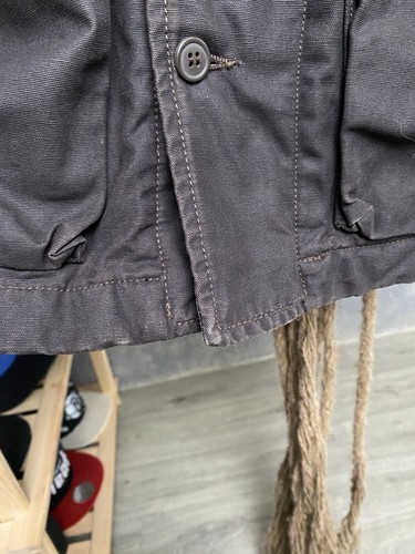 Vintage Diesel Waxed Jacket Men Brown Rare Avant Garde Y2K Casual Large - Picture 11 of 23