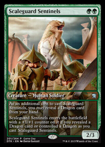 Scaleguard Sentinels 4x FOIL DTK MTG Dragons of Tarkir Uncommon MINT green Scaleguard Sentinels 4x FOIL DTK MTG Dragons of Tarkir Uncommon MINT green