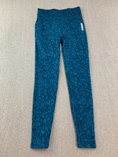 Gymshark Adapt Animal Seamless Leggings Womens S Teal Leopard Print Scrunch Bum