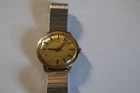 Timex Vintage Mechanical Manual Analog Gold Dial Silver Metal Bracelet Watch