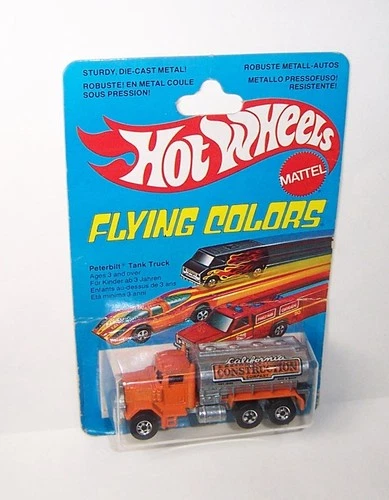 HOT WHEELS Mattel Vintage BW Blackwall Flying Colors PETERBILT TANK TRUCK - MOC