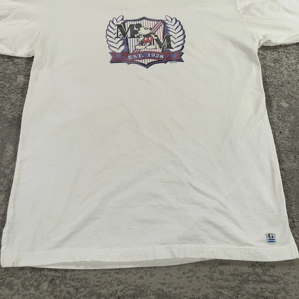 Camisa De Colección Disney Mickey Mouse Para Hombres Equipo Grande Para Deportes Años 90 Dibujos Animados Camiseta Foto 4 de 4