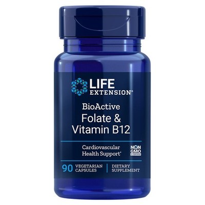 Life Extension Bioactive Folate and Vitamin B12 90 Kapseln