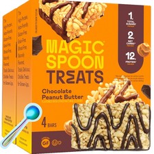 Magic Spoon Treats 8 Gluten Free Protein Bars, Chocolate Peanut Butter High...