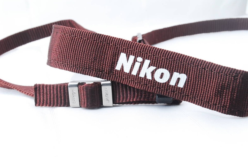 Nikon Camera Strap Brown White Genuine Vintage Film Camera Shoulder ...
