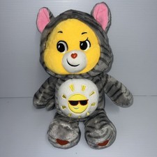 Care Bears Funshine Bear Cat Suit 12" Plush Yellow Sun Stuffed Animal Toy EUC