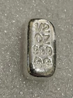 999 SILVER SKULL & CROSSBONES 1/2 TROY OUNCE  LOAF STYLE BAR ATLANTIS MINT