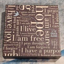 Grace Alone Christian Wood Block Sign Blessin...