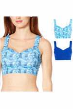 Rhonda Shear 2-pack Infinity Edge Body Bra Plum Purple Frost /Navy