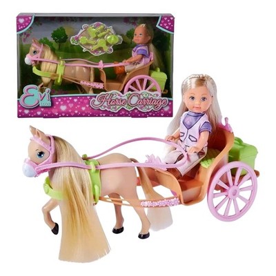 Simba Toys Evi Love Horse Carriage Playset New In Box - Mini Doll & Horse Set