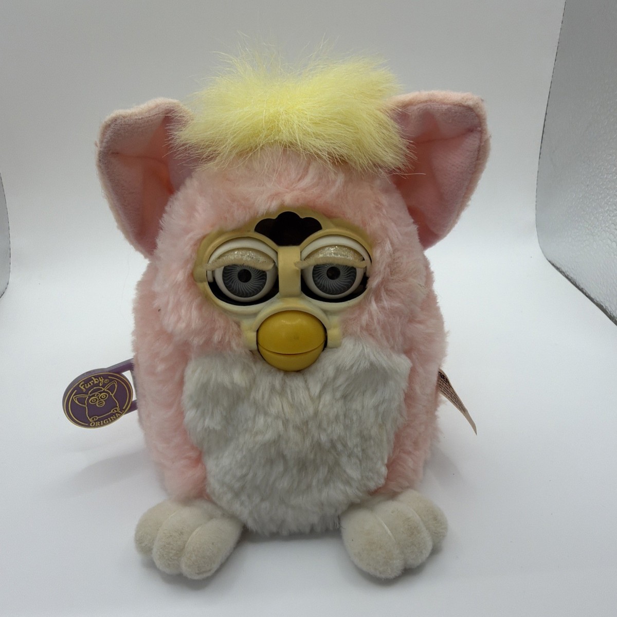 Vintage Original 1999 Furby Babies Pink White Yellow Model 70-940