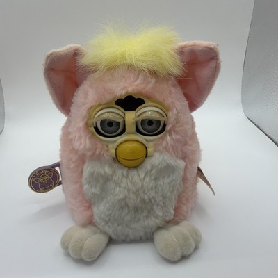 Vintage Original 1999 Furby Babies Pink White Yellow Model 70-940 Works!