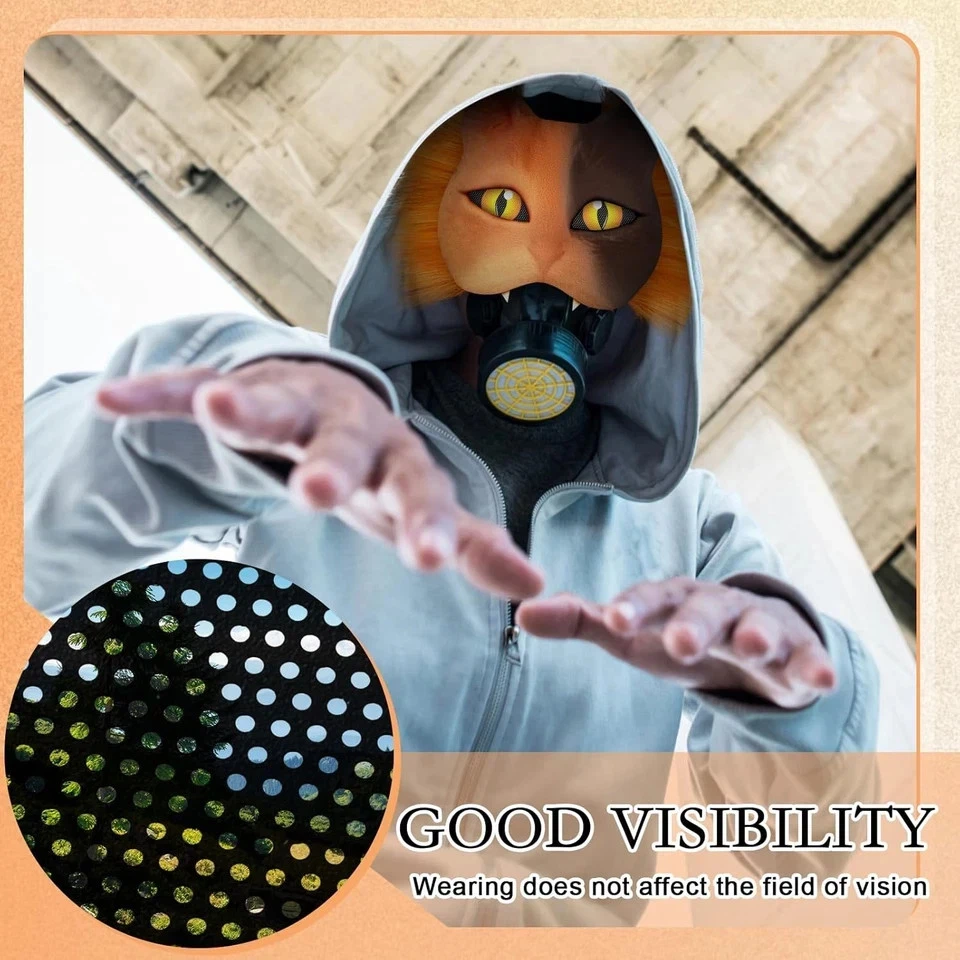 20 Pcs 11.81X7.87“ Eye Mesh for Therian Mask PVC Plastic Mesh for Fursuit Waterp - Image 4 of 4