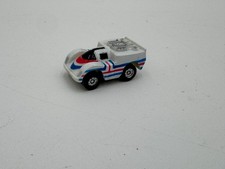 Vintage 1980s Funrise Micro Action Magnifiers White Striped Race Car Toy