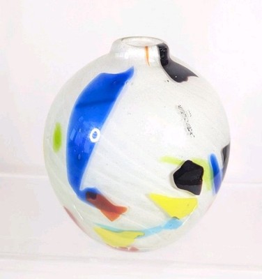 CRATE & BARREL Multicolor mundgeblasen Kunstglas Ziggy 4,5'' Knospe Vase S2