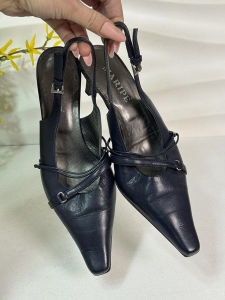 Women Maripe Heels Navy Leather 38