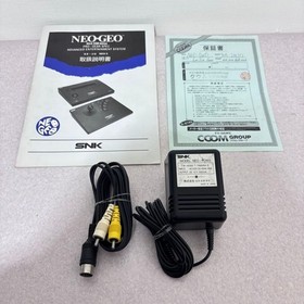 SNK Neo Geo NEO-0 AES Console Complete Set Black Tested Used With Box & Manual