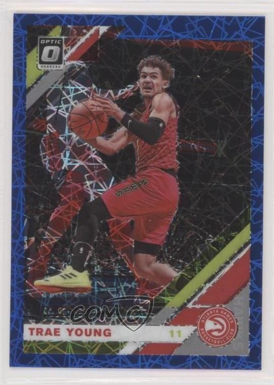 2019-20 Panini Donruss Optic Blue Velocity Prizm Trae Young #2 0q37
