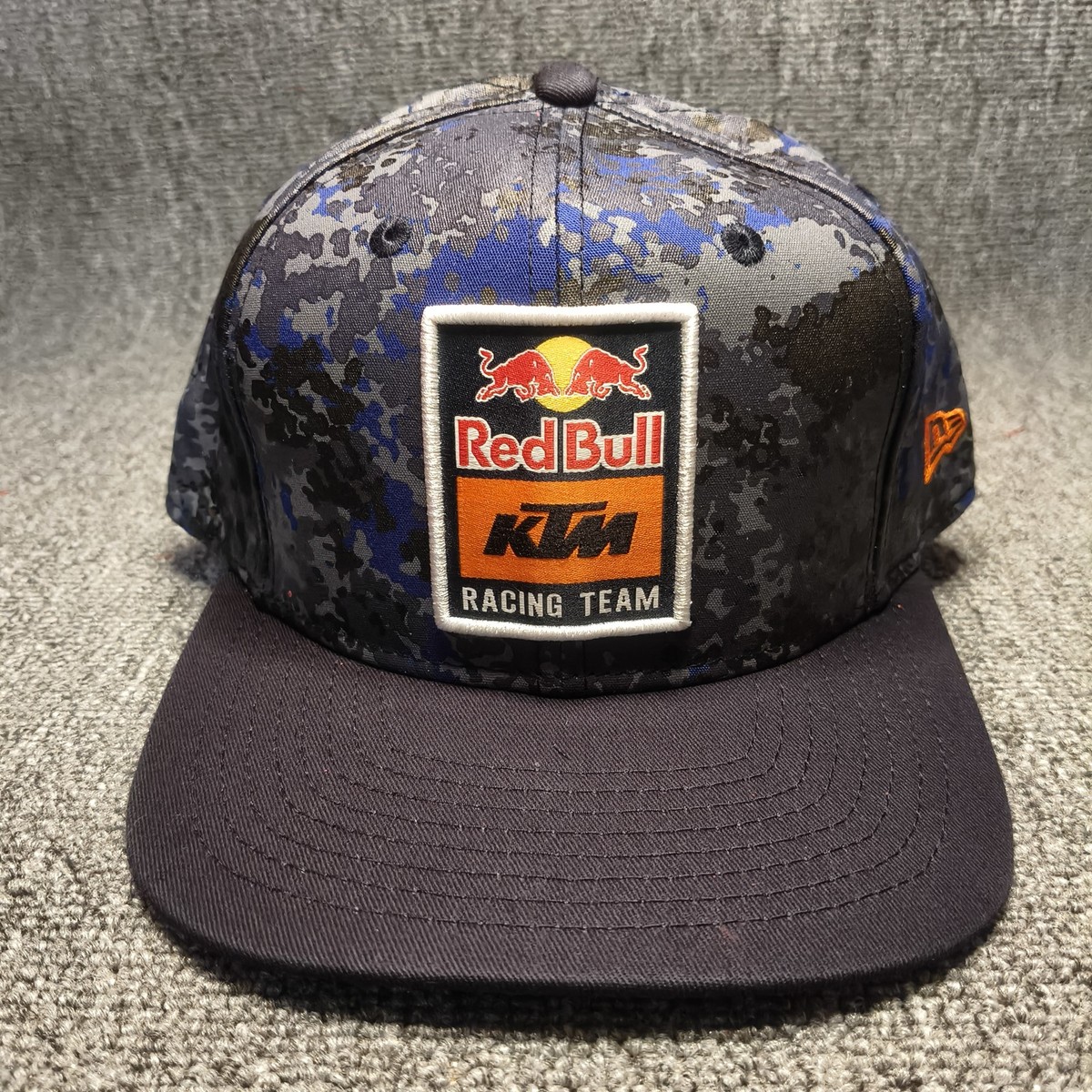 New Era Red Bull KTM Racing Team Blue Camo Snapback Hat Cap Flat Brim