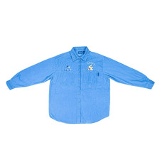 Vintage Disney Winnie the Pooh Embroidered Button-Down Corduroy Shirt Large Top