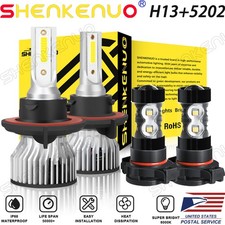 For Gmc Yukon Xl 1500 2007-2014 Led Headlight Hi-lo Beam Fog Light Bulbs 6000k
