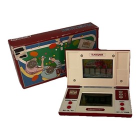 Vintage 1985 NINTENDO GAME & WATCH Black Jack Multi Screen Handheld BJ-60 w/Box