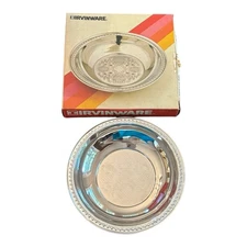 Vintage Irvinware 1980 Candy Nut Dish Chromeware Open Box