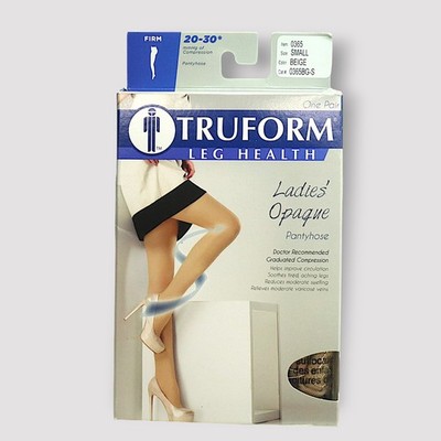 Truform Leg Health Ladies' Opaque Pantyhose 20-30 (Small - Firm Beige)
