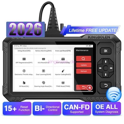2026KINGBOLEN S6 Elite OBD2-Scanner Fahrzeugdiagnosegerät CAN FD Komplettsysteme