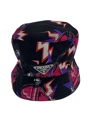 PRADA HAT BUCKET M NYLON MULTICOLOR WOMEN U