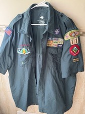 Boy Scouts Venturing BSA Uniform Short Sleeve Button Shirt Size Adult XL