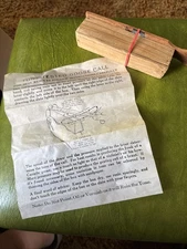 Vintag Turkey Style Goose Call Box Style Toned With Instructions Slate