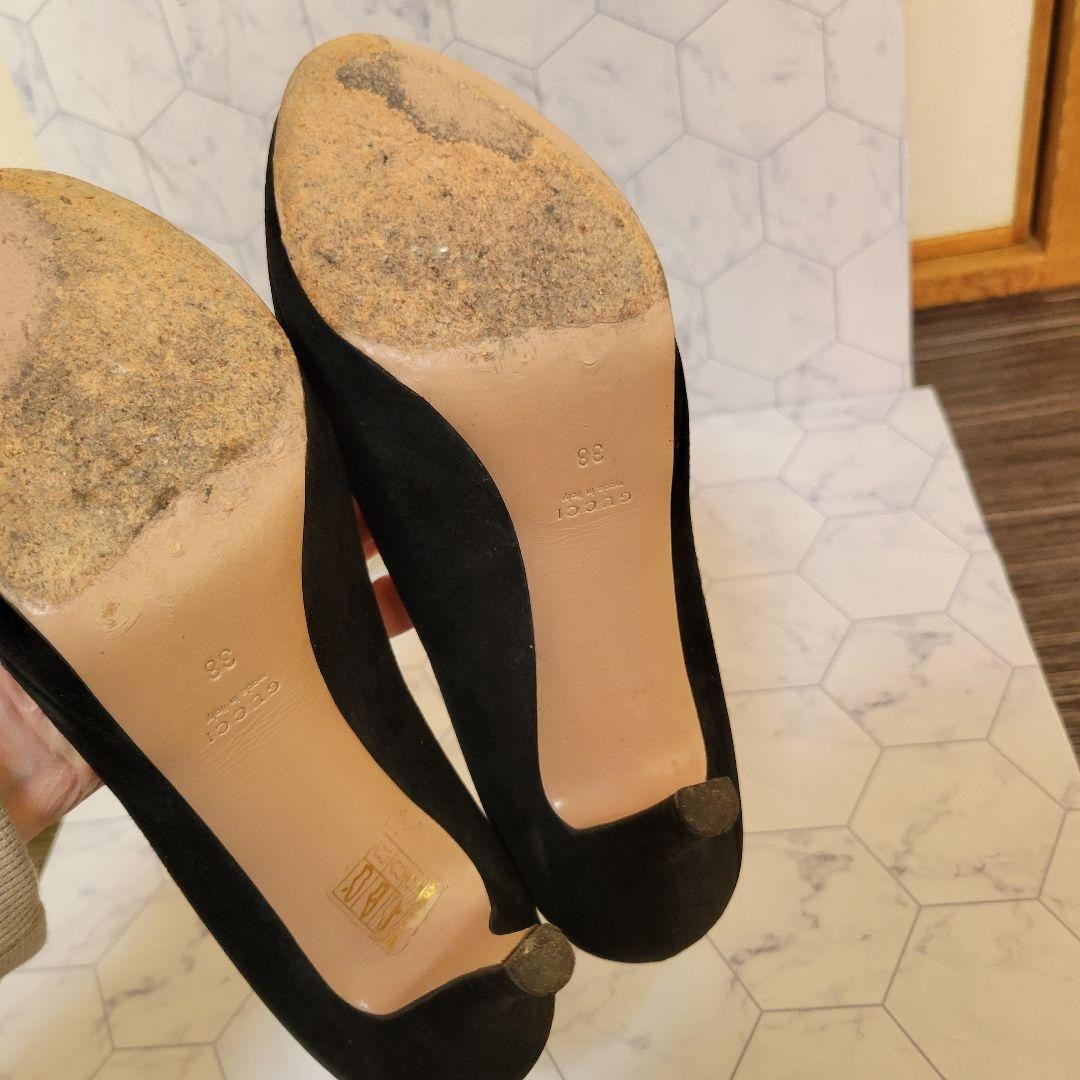 Gucci Pumps Round toe Heels Shoes Black Suede Size 36 US About6 For Women thumbnail 19
