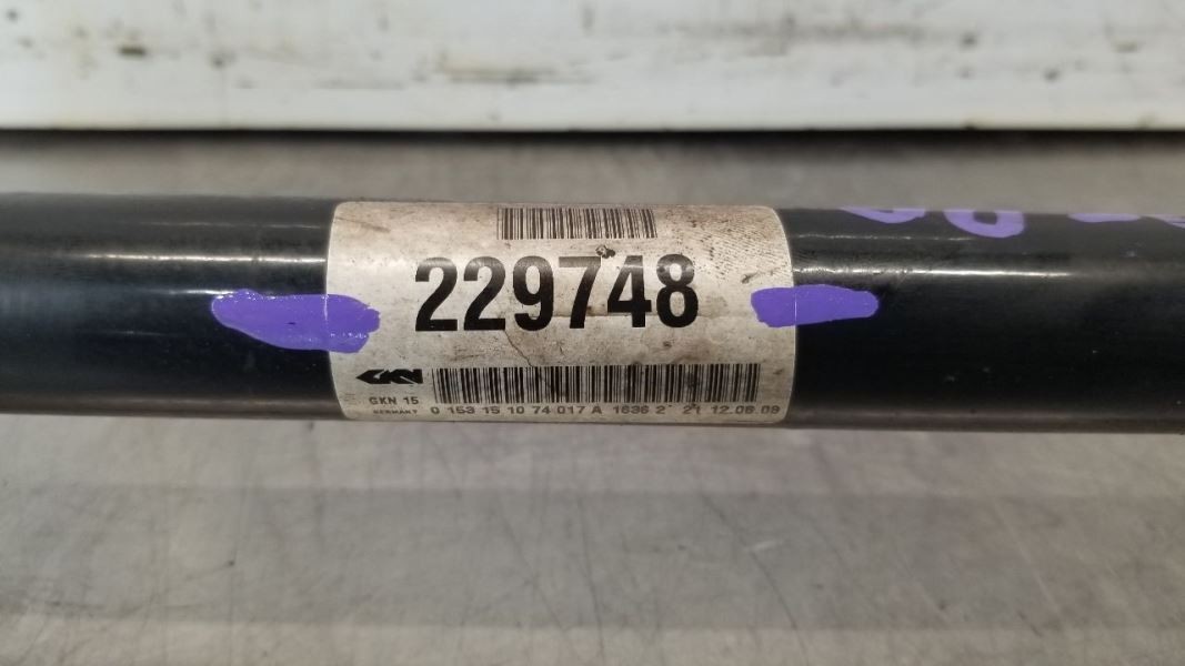 09 MASERATI GRANTURISMO 4.2L AT AXLE SHAFT REAR RIGHT PASSENGER 229748