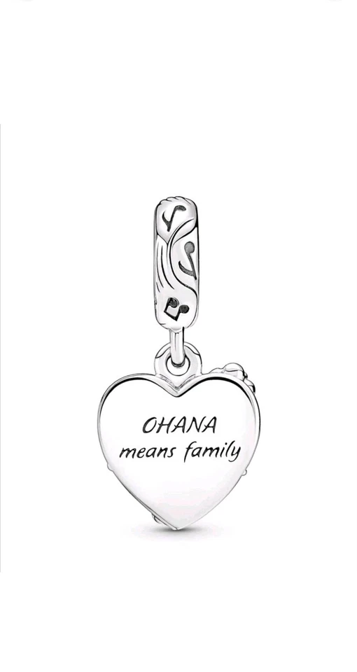 Pandora Disney Parks Stitch Ohana Double Dangle Charm Anhänger s925  - Bild 3 von 4