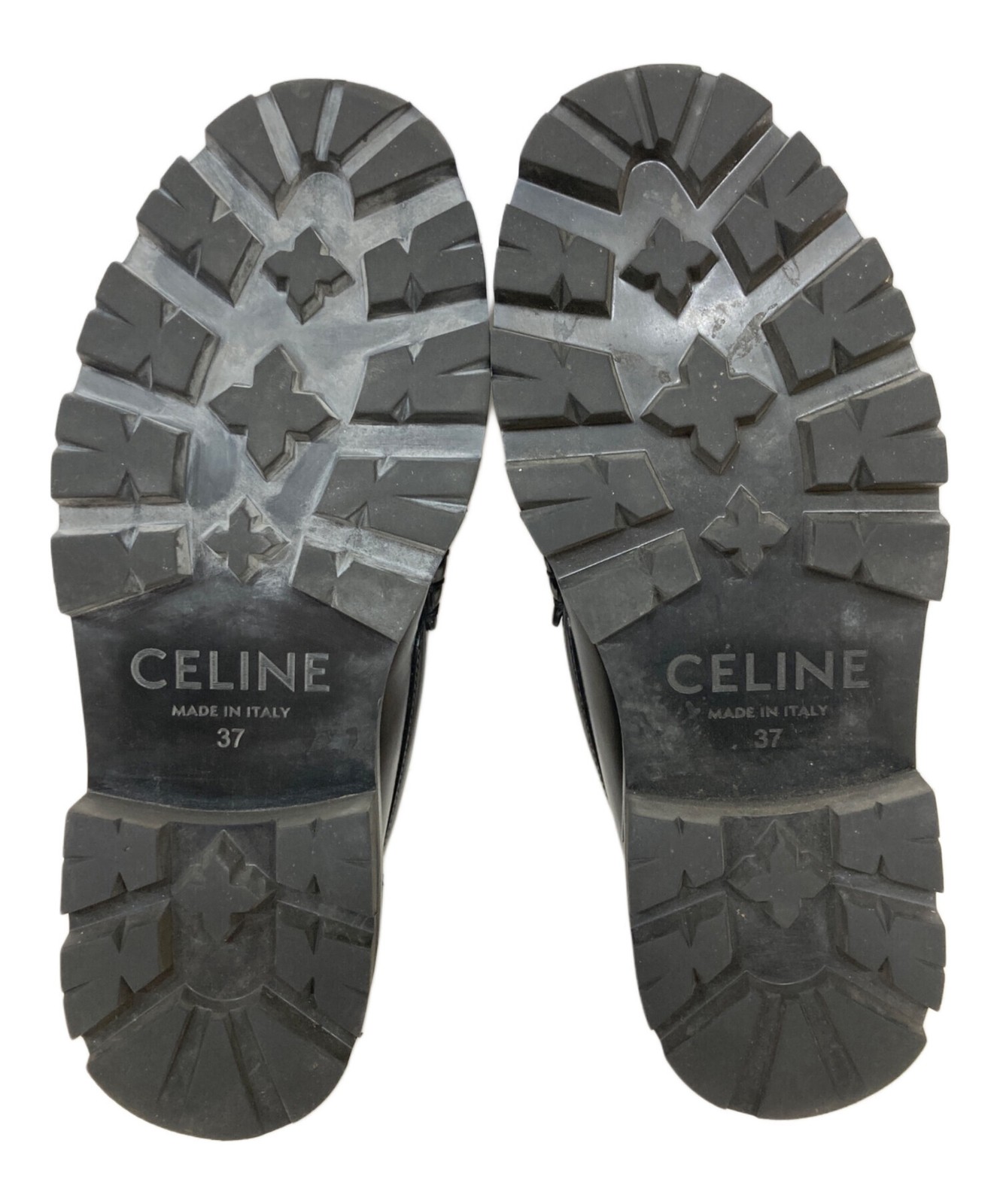 CELINE Flat Shoes Women's Size 37 Black Leather image 8