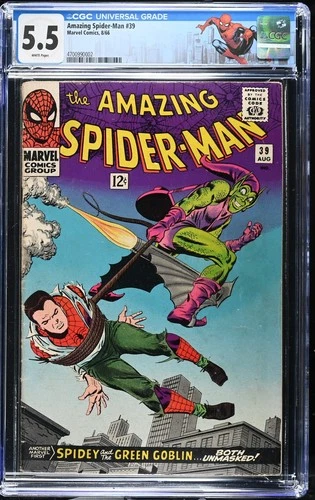 Amazing Spider-Man #39 CGC 5.5 Green Goblin, 1st John Romita Cover - 4700990002